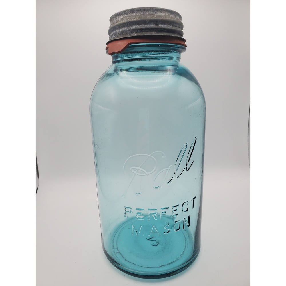Antique 1920s Blue Ball Perfect Mason Jar No. 2